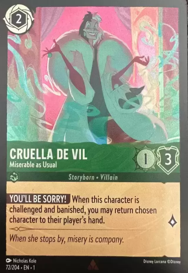 The First Chapter - Cruella De Vil - Miserable as Usual - Foil