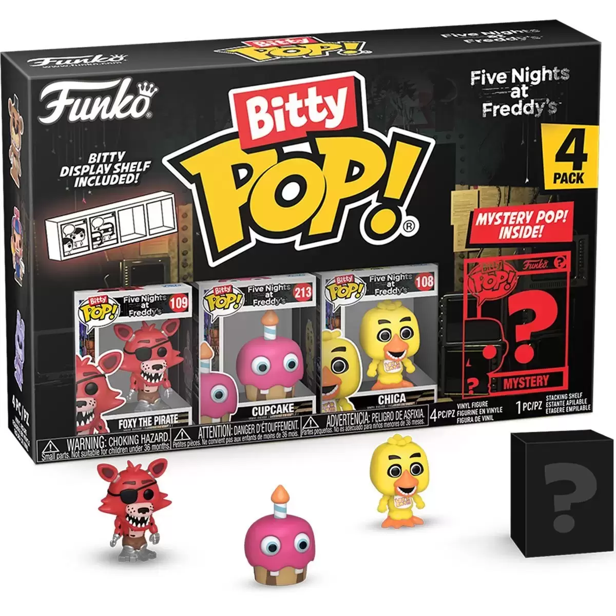 Bitty POP! - Five Nights at Freddy\'s - Foxy The Pirate, Cupcake, Chica & Mystery