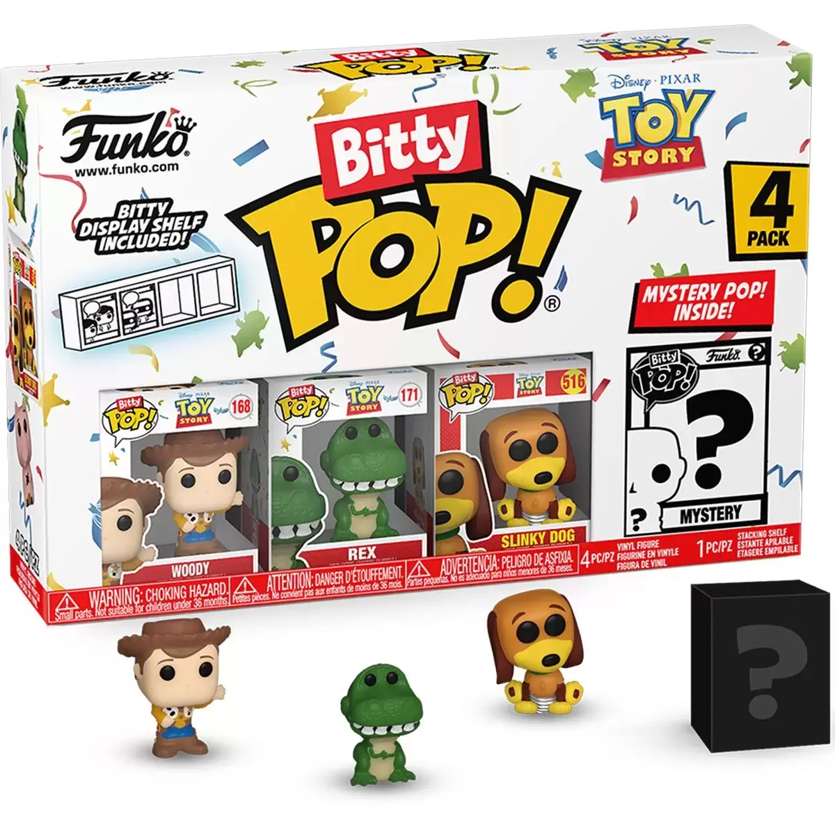 Bitty POP! - Toy Story - Woody, Rex, Slinky Dog & Mystery