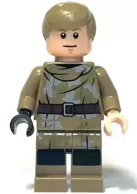LEGO Star Wars Minifigs - Luke Skywalker - Dark Tan Endor Outfit, Hair