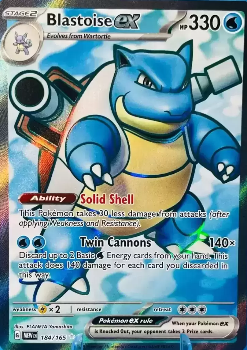 Blastoise ex - 009/165 - SV: Scarlet and Violet 151 - Pokemon