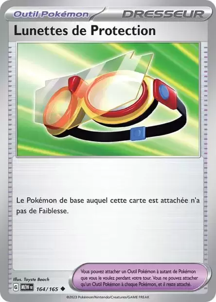 Lunettes de Protection - carte Pokémon 164/165 Ecarlate & Violet