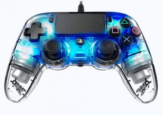 Manettes / Joystick / PAD Multi-Plateformes - Nacon Manette Filaire Compacte Rétroéclairée Blue