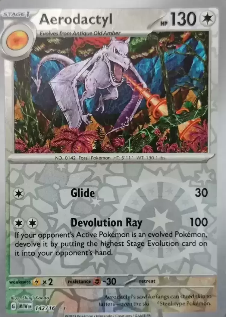 Aerodactyl Reverse - Scarlet & Violet 151 - MEWEN Pokémon card 142/165