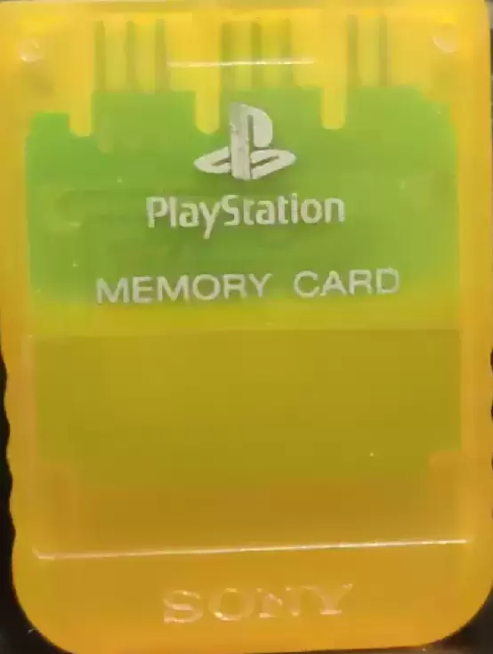 Matériel PlayStation - Carte Mémoire PS1 Jaune Transparente