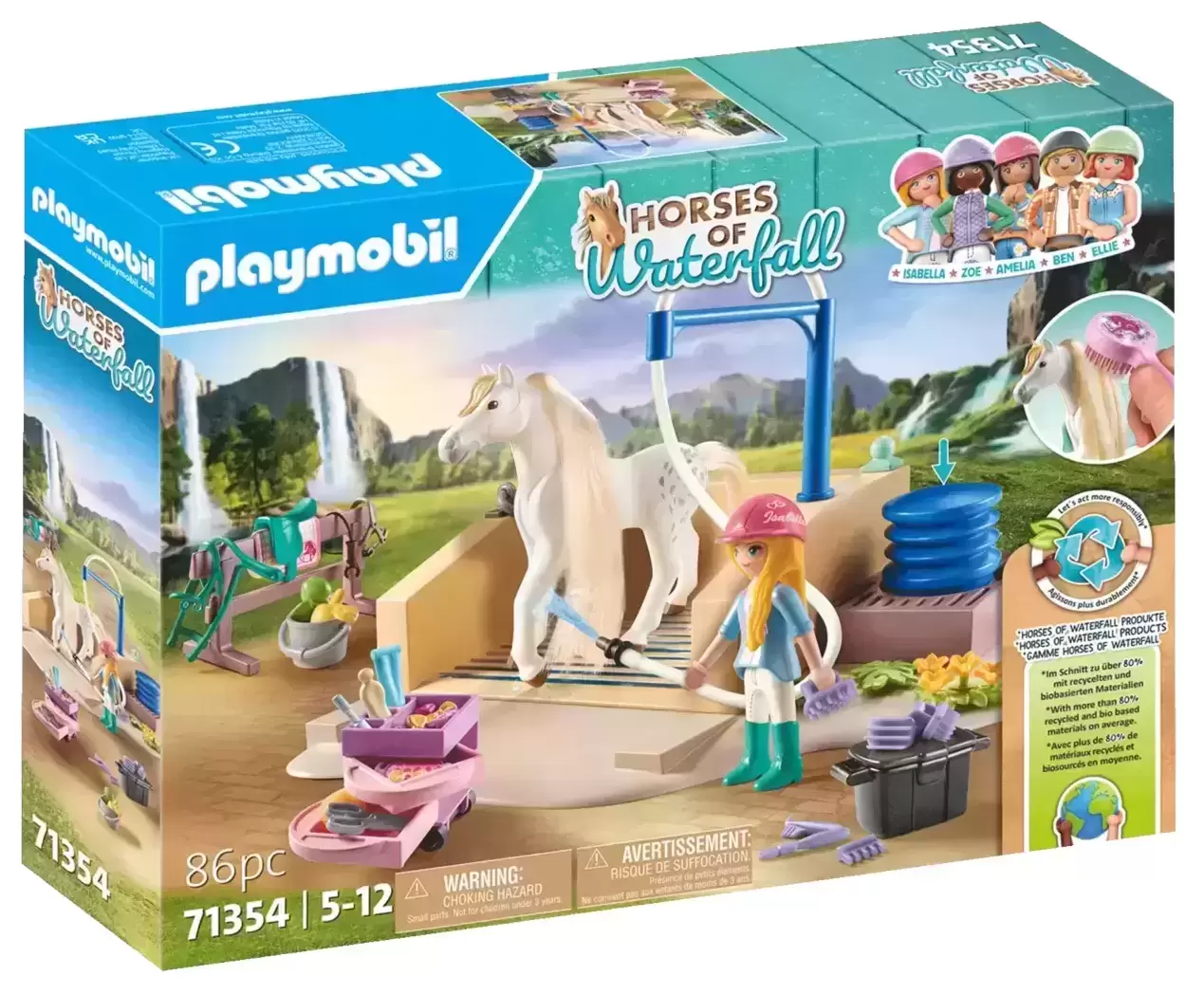 Isabella & Lioness avec aire de lavage pour chevaux - Playmobil