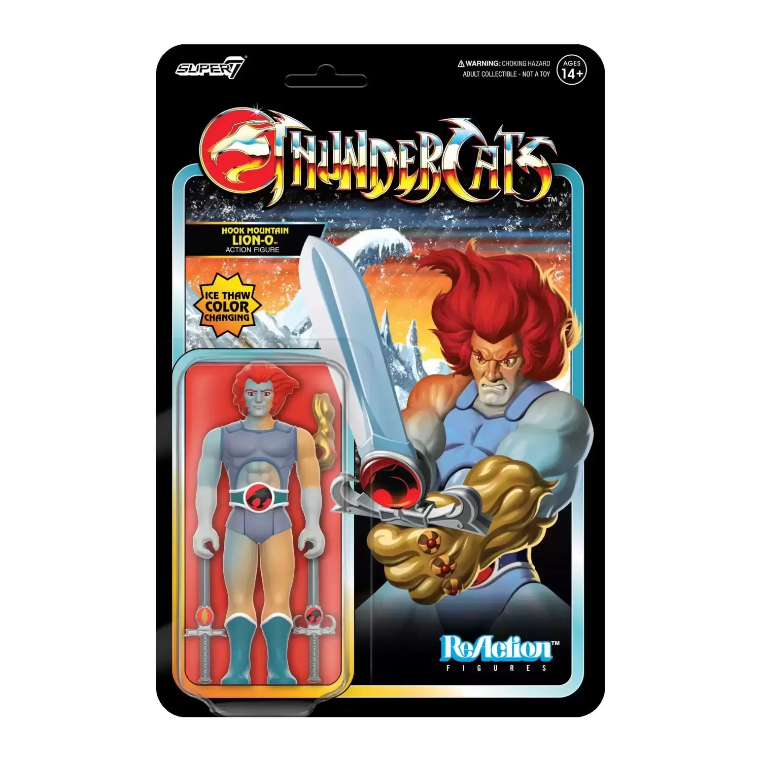 ReAction Figures - Thundercats - Hook Mountain Lion-O (Ice Thaw Color Change)
