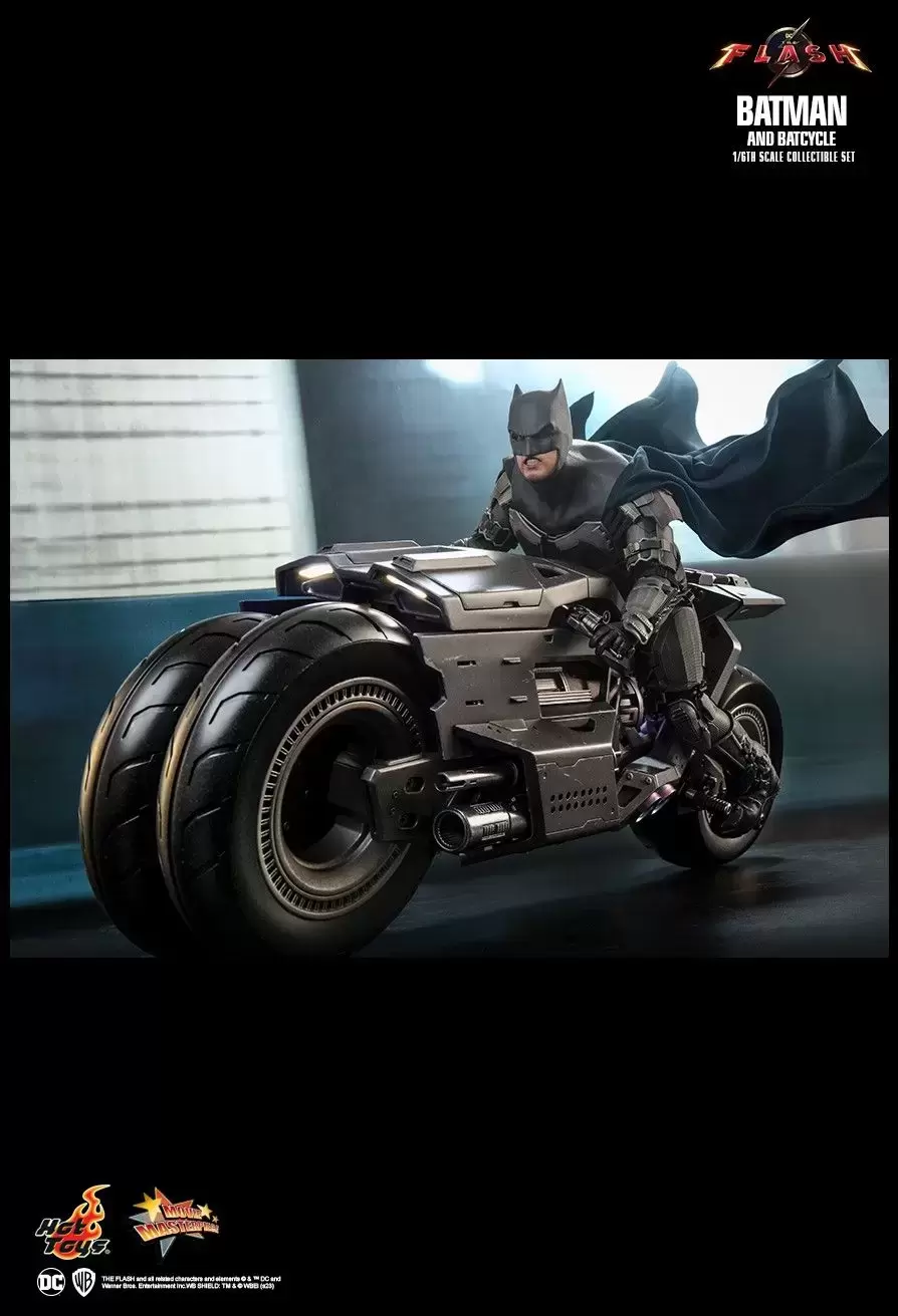 Movie Masterpiece Series - The Flash - Batman and Batcycle