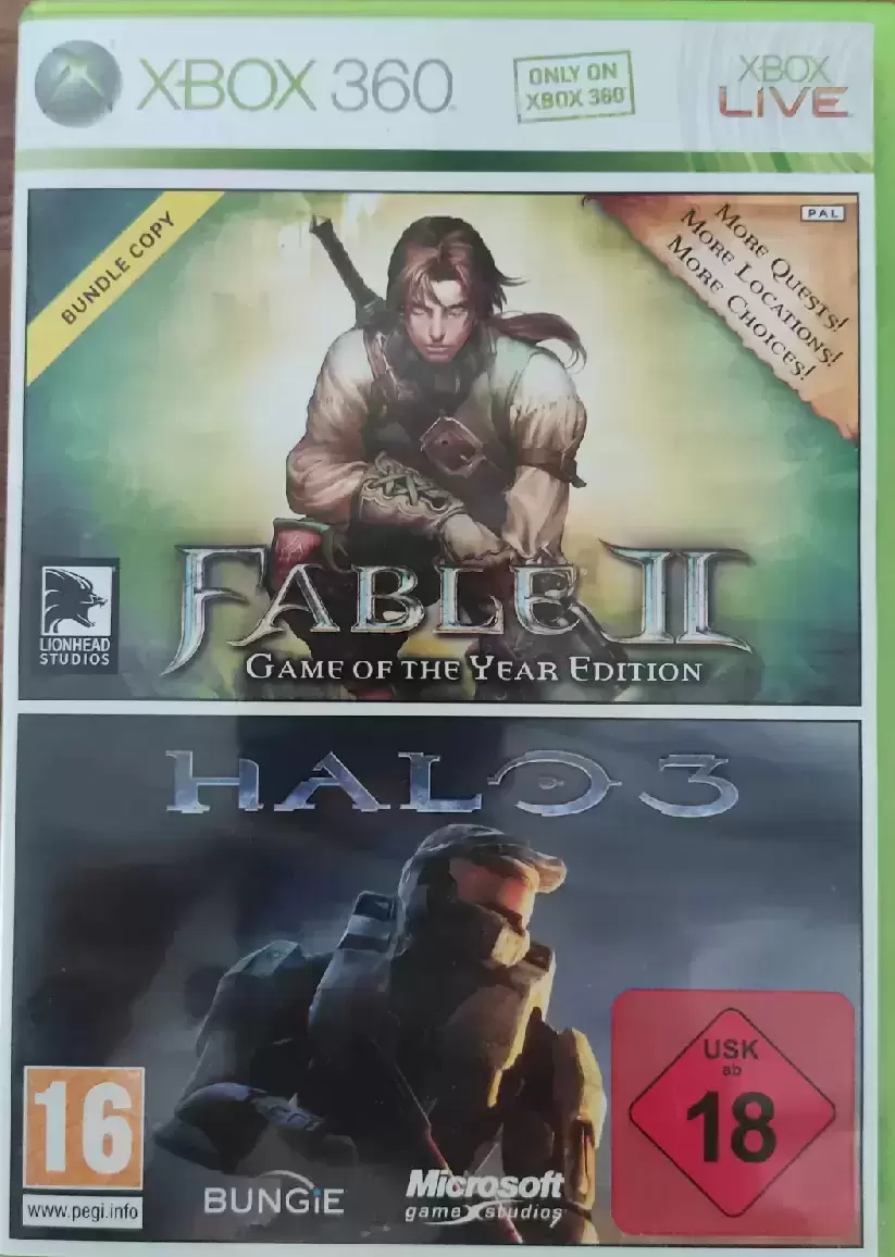 Fable II/Halo 3 - XBOX 360 Games