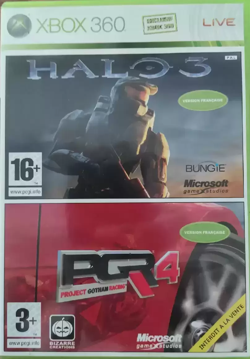 Jeux XBOX 360 - Halo 3/PGR 4