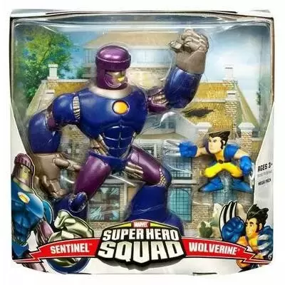 Marvel Super Hero Squad Action Figures - Wolverine & Sentinel