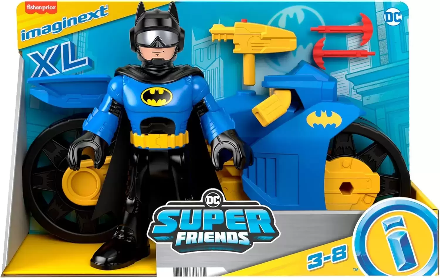 Imaginext XL - DC Super Friends - Batcycle & Batman