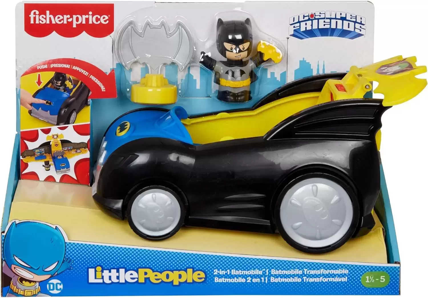 Little people - DC Super Friends - 2 in 1 Batmobile