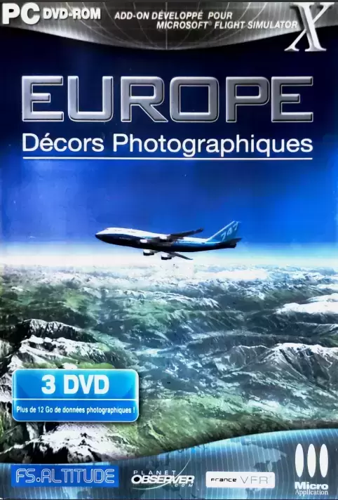 Jeux PC - Flight Simulator - Europe Décors Photographique