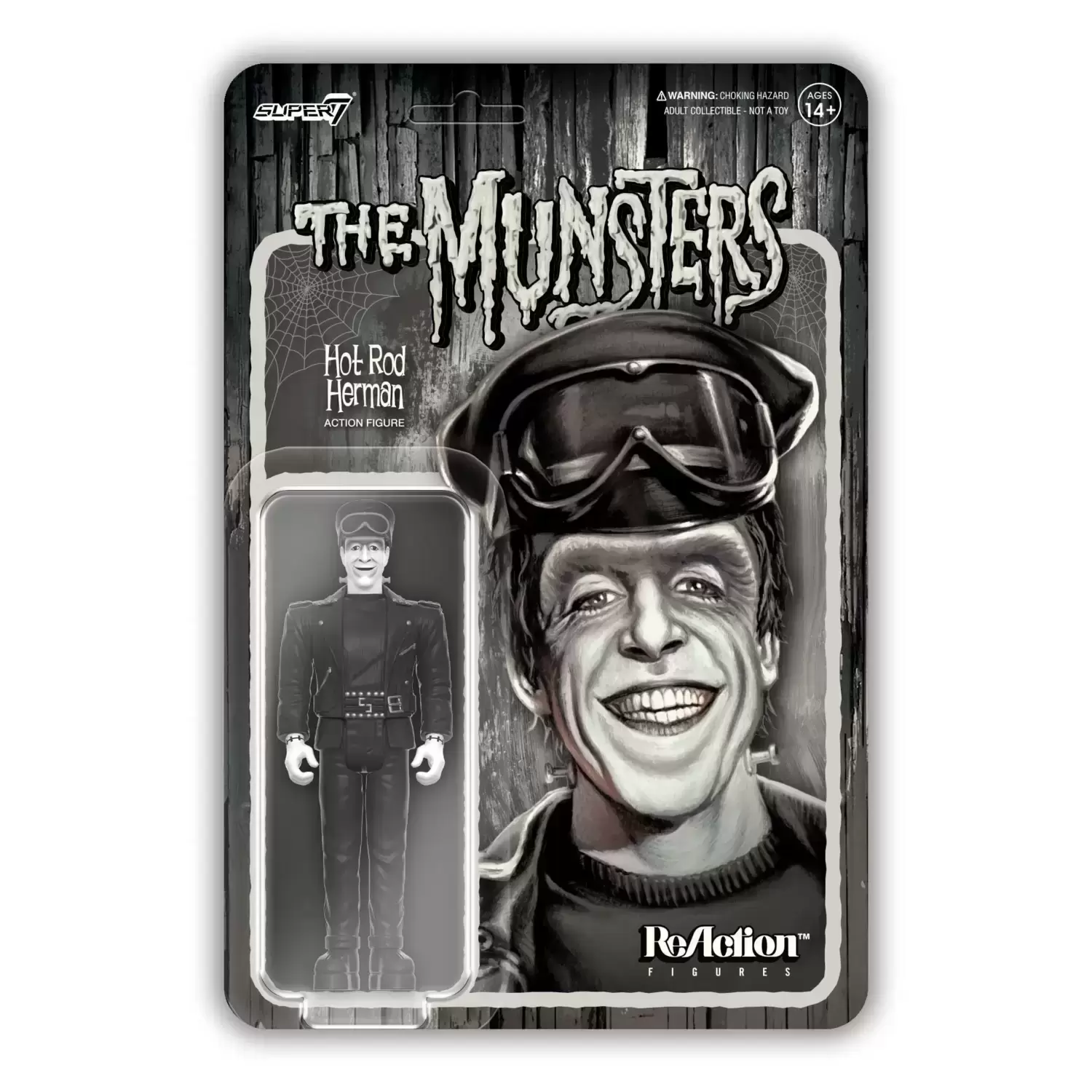 ReAction Figures - The Munsters - Hot Rod Herman (Grayscale)