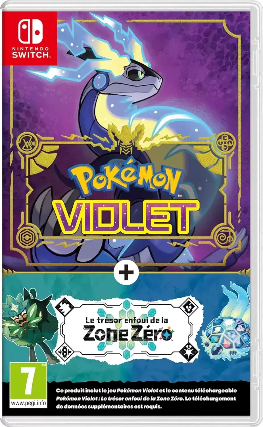 Jeux Nintendo Switch - Pokemon Violet + Le Trésor Enfoui de la Zone Zéro
