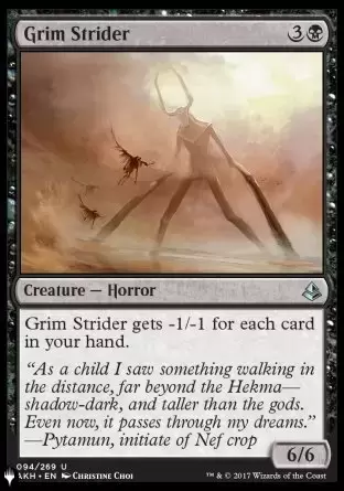 The list - Enjambeur sinistre
