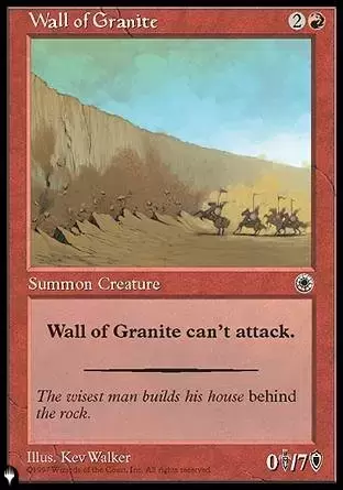 The list - Mur de granit