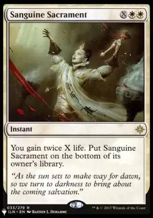The list - Sacrement sanguin