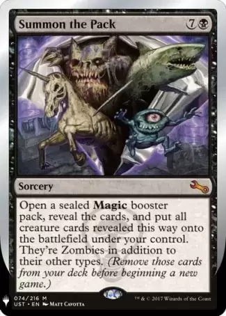 The list - Summon the Pack