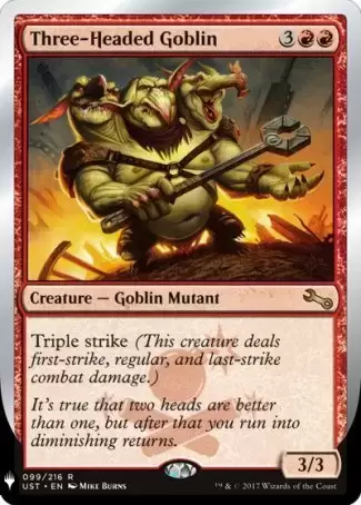 The list - Three-Headed Goblin