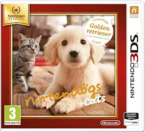 Jeux Nintendo 2DS / 3DS - Nintendogs + cats Golden Retriever & ses nouveaux amis - Nintendo Selects
