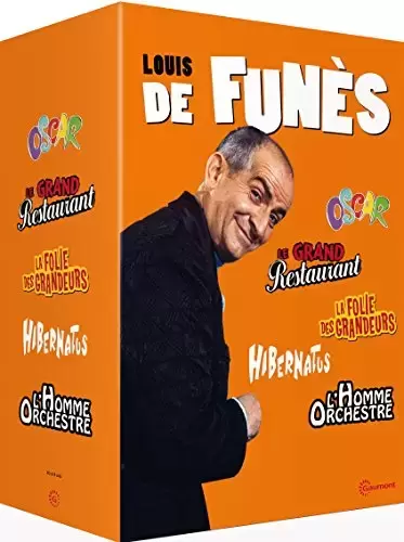 Autres Films - Louis de Funès-5 Films cultes : Le Grand Restaurant + Oscar + Hibernatus + l\'homme Orchestre + La Folie des grandeurs