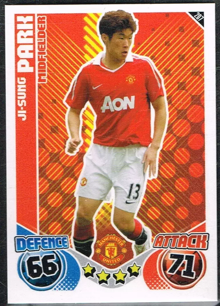 Match Attax - Premier League 2010/11 - Ji-Sung Park - Manchester United