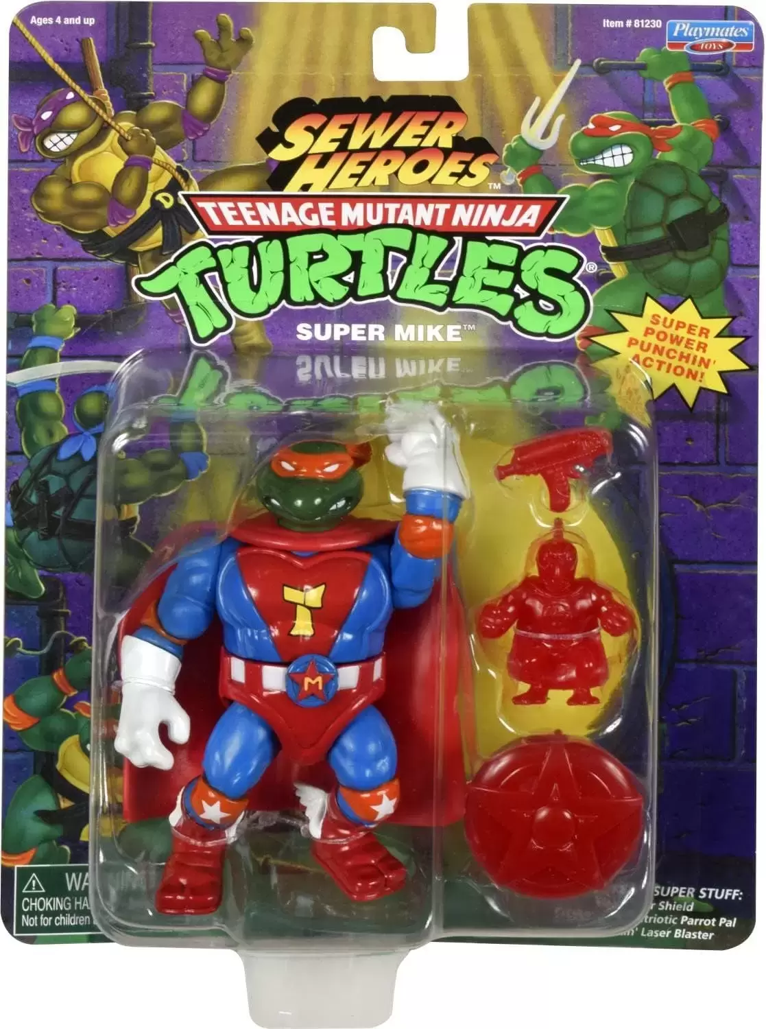 Vintage Teenage Mutant Ninja Turtles (TMNT) - Sewer Heroes - Super Mike