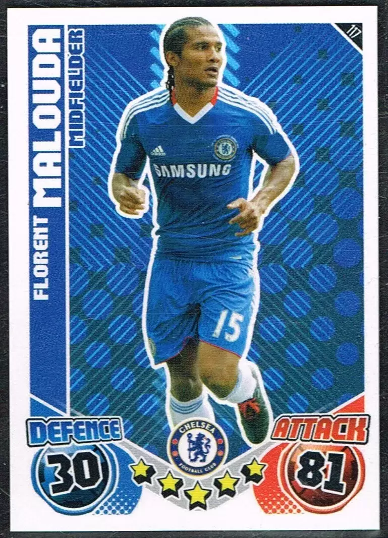 Match Attax - Premier League 2010/11 - Florent Malouda - Chelsea