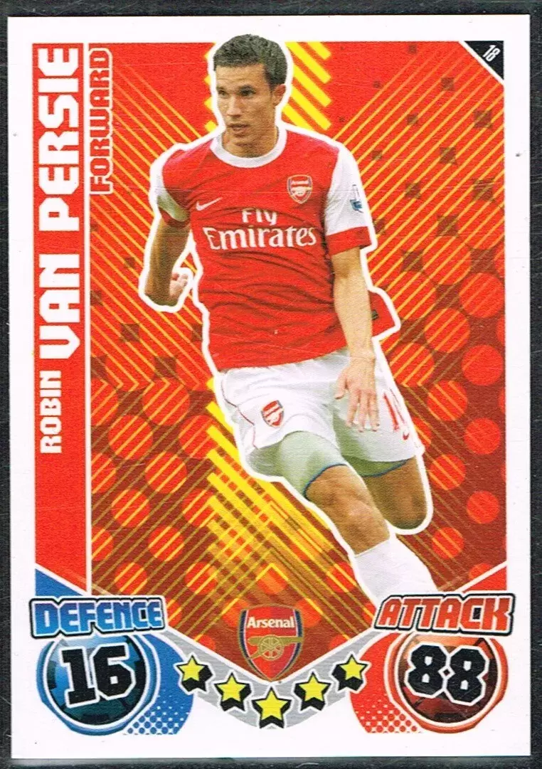 Match Attax - Premier League 2010/11 - Robin Van Persie - Arsenal