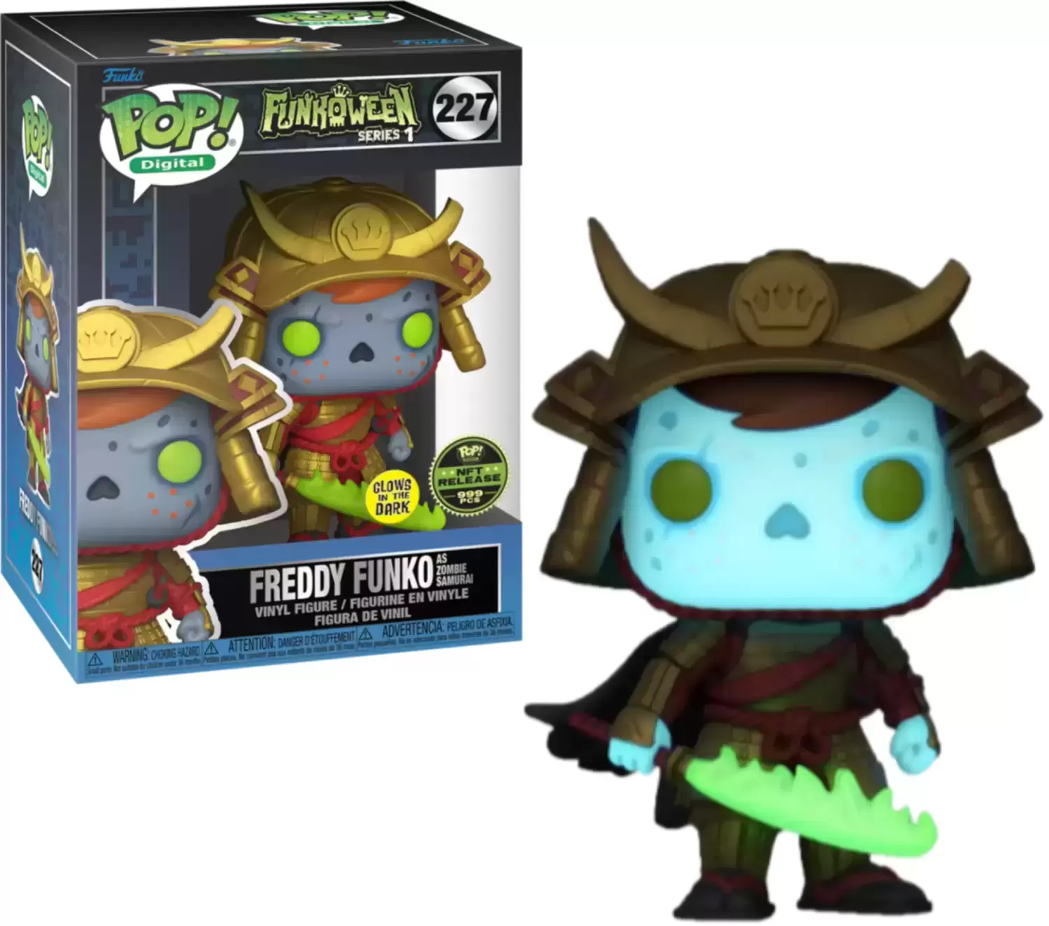 POP! Digital - Funkoween Series 1 - Freddy Funko As Zombie Samurai GITD