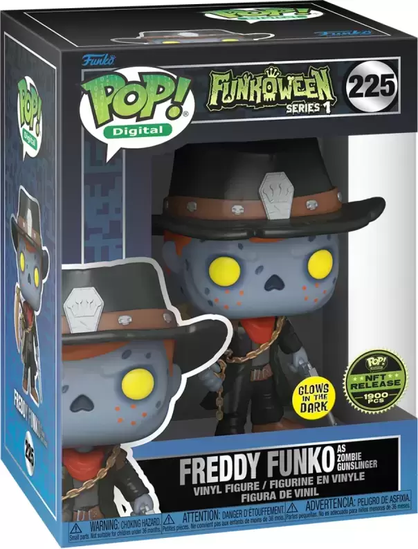 POP! Digital - Funkoween Series 1 - Freddy Funko As Zombie Gunslinger GITD