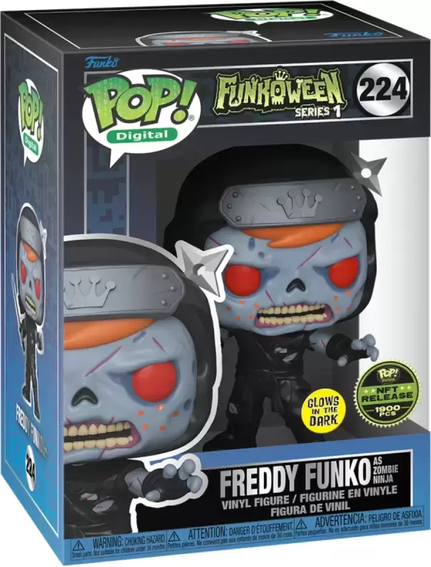 POP! Digital - Funkoween Series 1 - Freddy Funko As Zombie Ninja GITD