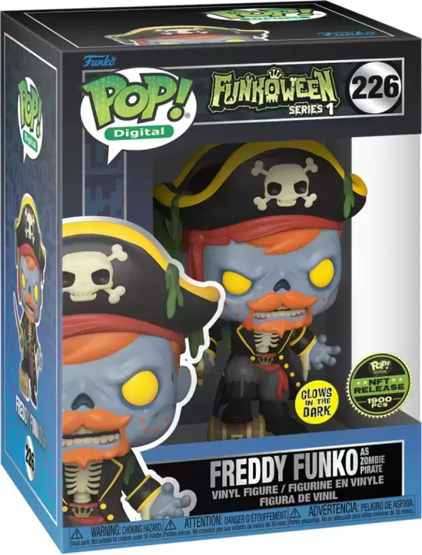 POP! Digital - Funkoween Series 1 - Freddy Funko As Zombie Pirate Gitd