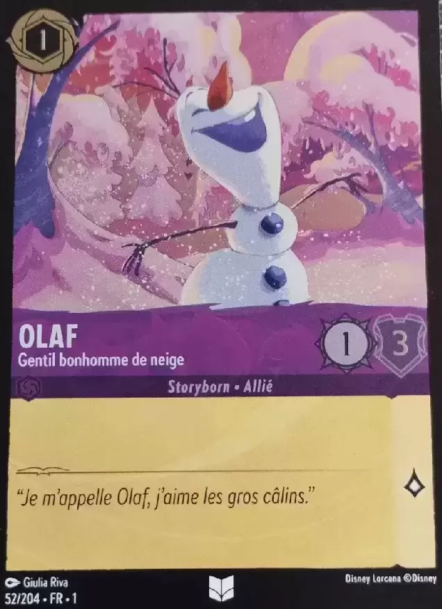 Premier chapitre - Olaf - Gentil bonhomme de neige - Brillante
