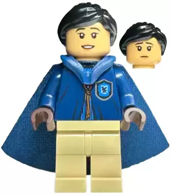 Lego Harry Potter Minifigures - Cho Chang - Dark Blue Ravenclaw Quidditch Uniform with Hood and Cape