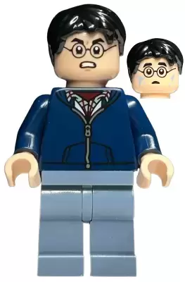 Lego Harry Potter Minifigures - Harry Potter - Dark Blue Hoodie, Sand Blue Legs