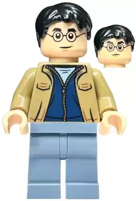 Lego Harry Potter Minifigures - Harry Potter - Dark Tan Jacket, Sand Blue Legs