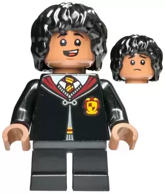 Lego Harry Potter Minifigures - Lee Jordan - Gryffindor Robe Clasped, Black Short Legs