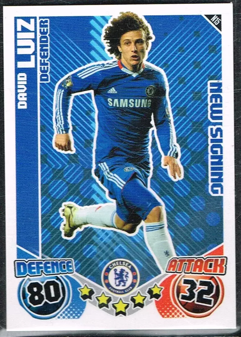 Match Attax - Premier League 2010/11 - David Luiz - Chelsea (Extra)