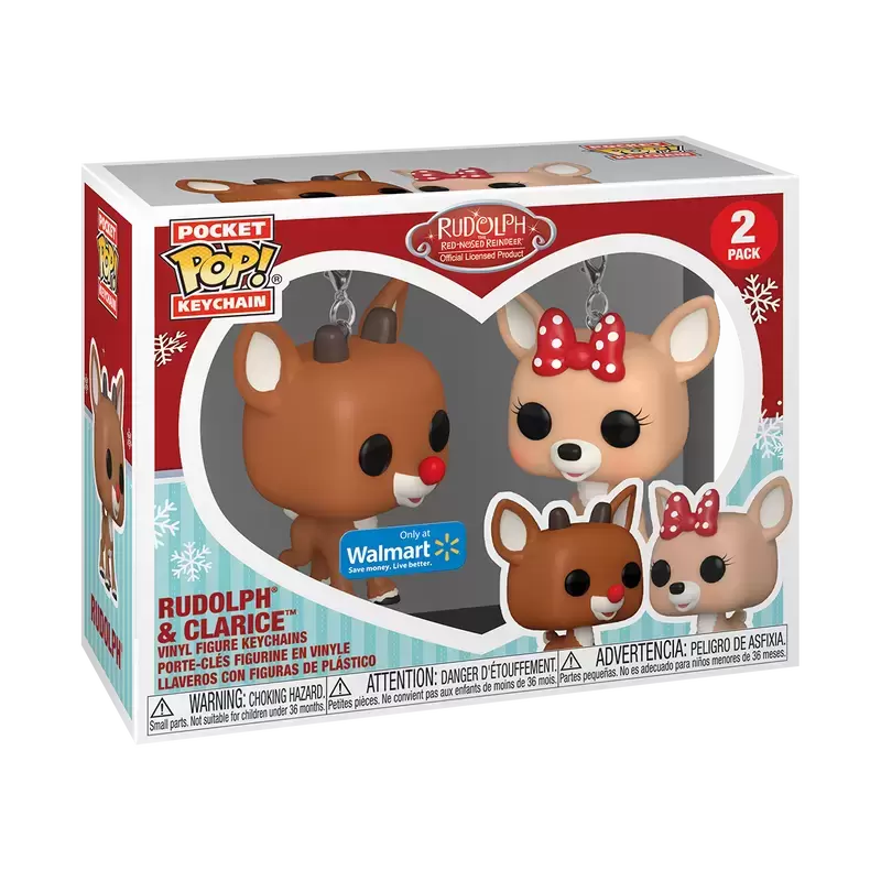 Others - POP! Keychain - Rudolph the Red-Nosed Reindeer - Rudolph & Clarice 2 Pack