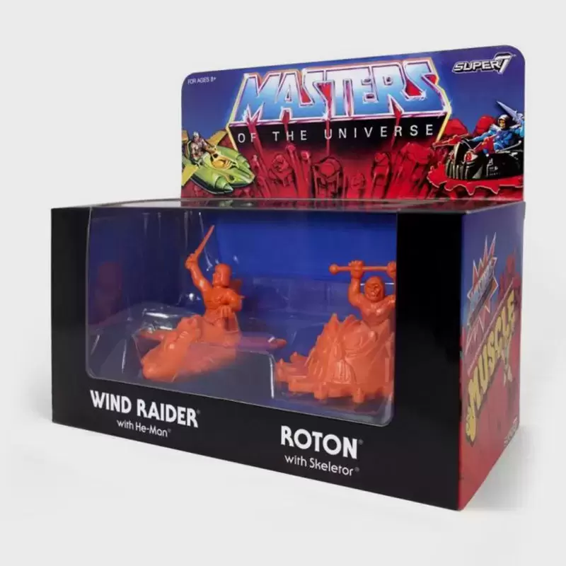 Super7 - Masters of the Universe - Super 7 - Wind Rider with He-Man & Rotom with Skeletor Orange