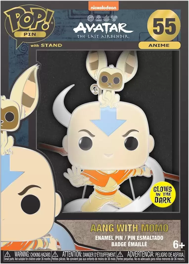 POP! Pin Anime - Avatar: The Last Airbender - Aang with Momo (GITD)