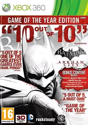 Jeux XBOX 360 - Batman : Arkham City - Game Of The Year Edition