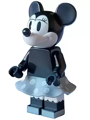 Lego Disney Minifigures - Minnie Mouse - Vintage, Light Bluish Gray Skirt
