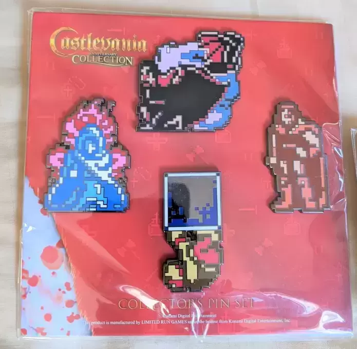 Castlevania Pins - Castlevania Anniversary Collection - Enamel Pin Set (4 Pins) - Limited Run Games