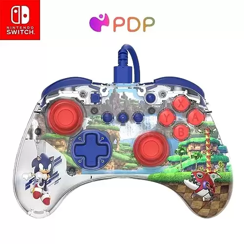 Matériel Nintendo Switch - Wired LED Light-up Pro Controller: Sonic