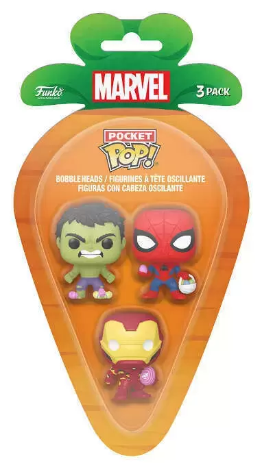 Pocket Pop! and Pop Minis! - Spider-Man, Iron Man & Hulk  Easter Carrot