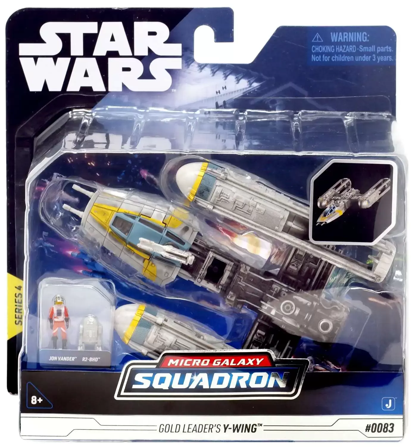 Micro Galaxy Squadron - Gold Leader\'s Y-wing With Jon Vander & R2-BHD